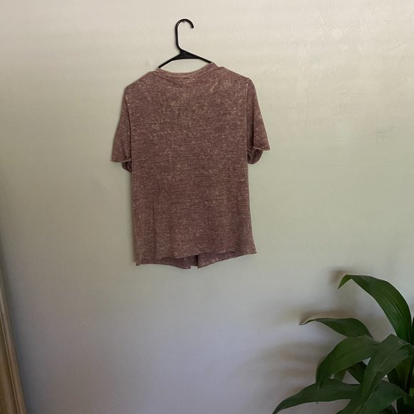 Gilded Intent Purple Lace Up V Neck T - Picture 3 of 3